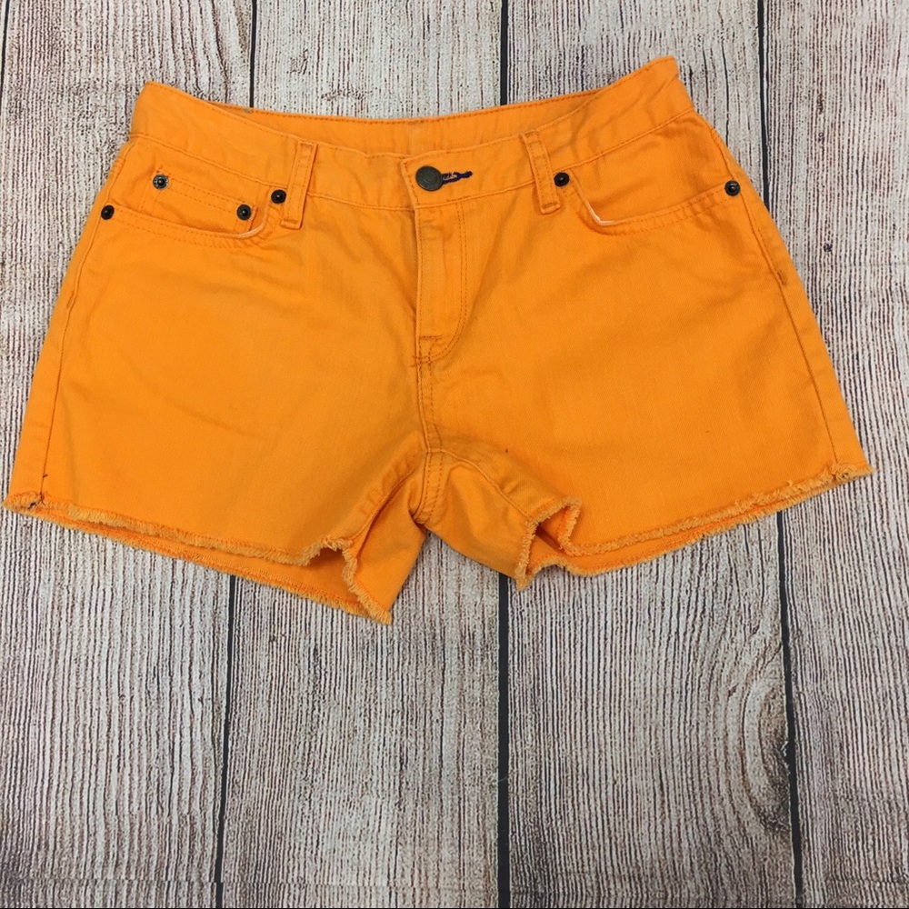 Ralph Lauren Orange Denim Cutoff Shorts